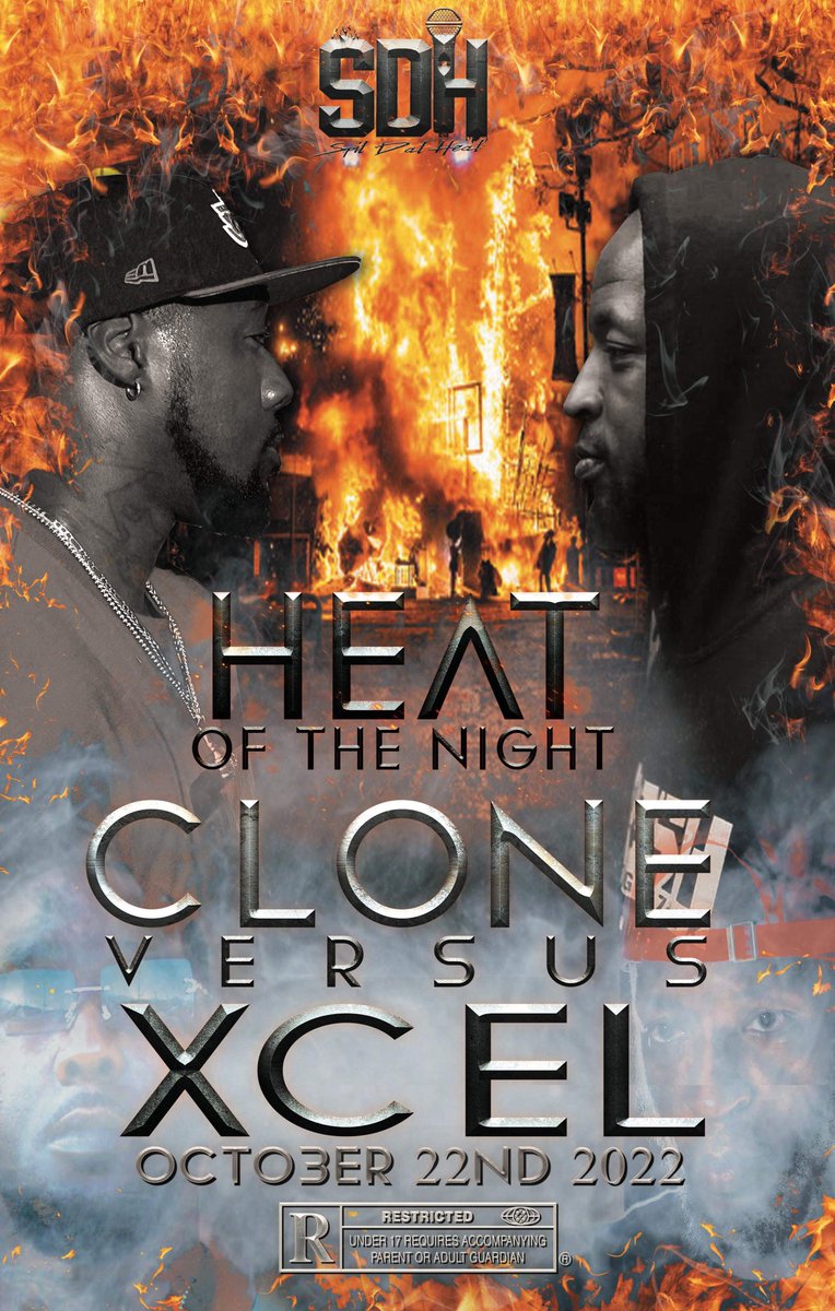 🔥WE BACK AT IT! 🔥
SDH PRESENTS 
#HEATOFTHENIGHT
OCTOBER 22nd 2022
🚨🚨🚨<a href="/Clone478/">Clone478</a> vs <a href="/xcelgawd7/">The God</a> 🚨🚨🚨
MORE MATCHUPS DROPPING SOON‼️
#SDHMG #SpitDatHeat #HOTN #AtlantaBattleRap #GeorgiaBattleRap #SouthernBattleRap #BattleRap