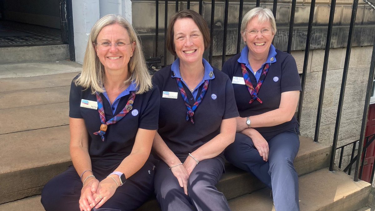 We want to give a shout-out to @ScotChiefGuide Moira and her Deputy chief commissioner team, Gail and Carol, on the last day in their roles! Thank you for everything you've done to empower girls across Scotland over the last 5 years 🙌🙌🙌