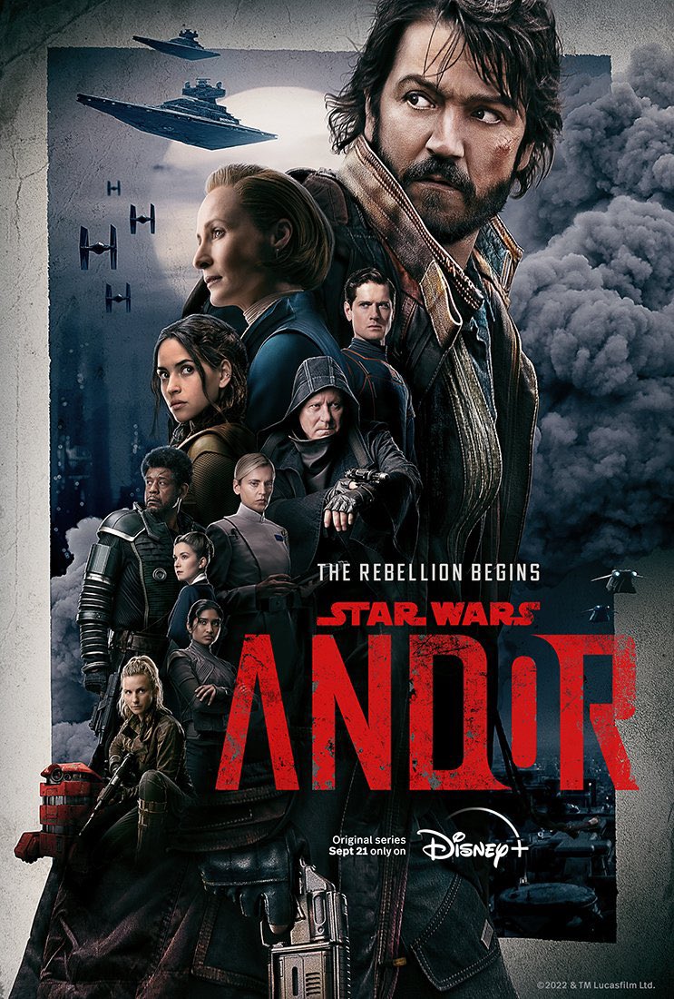 Check out the new poster for #Andor, an Original series from Star Wars. The three-episode premiere is streaming in 3 weeks only on <a href="/DisneyPlus/">Disney+</a>.