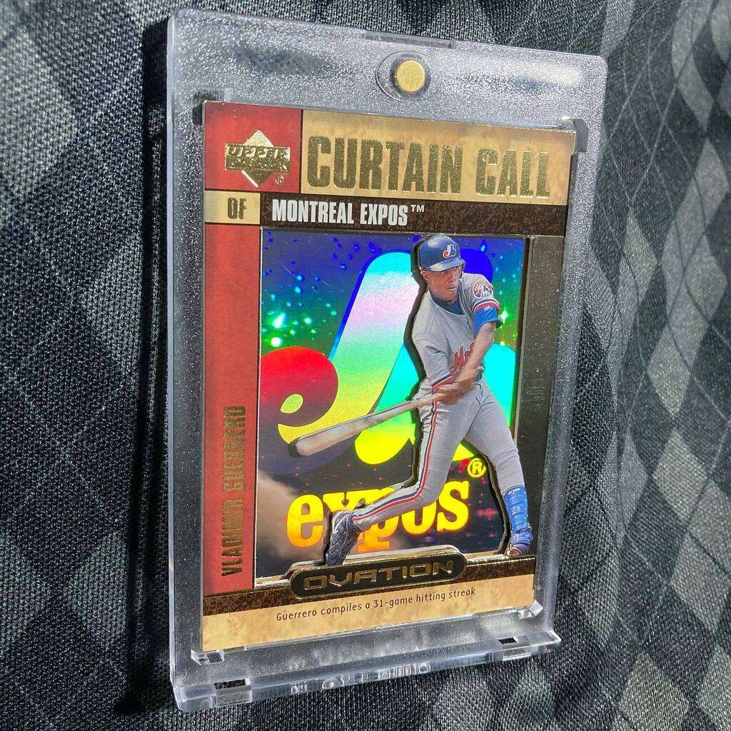 csvsportscards's tweet photo. Vlad Guerrero Sr. Curtain Call with 90s UD Expos hologram background.
•••Unique 1/1 Custom ART Cards…
All hand cut by exacto blades and handcrafted together using original cards and mix mediums.
Sharing my latest Custom Art cards…
#cardart #cardartist #3dart #whodo… https://t.co/ja8EZGbKai
