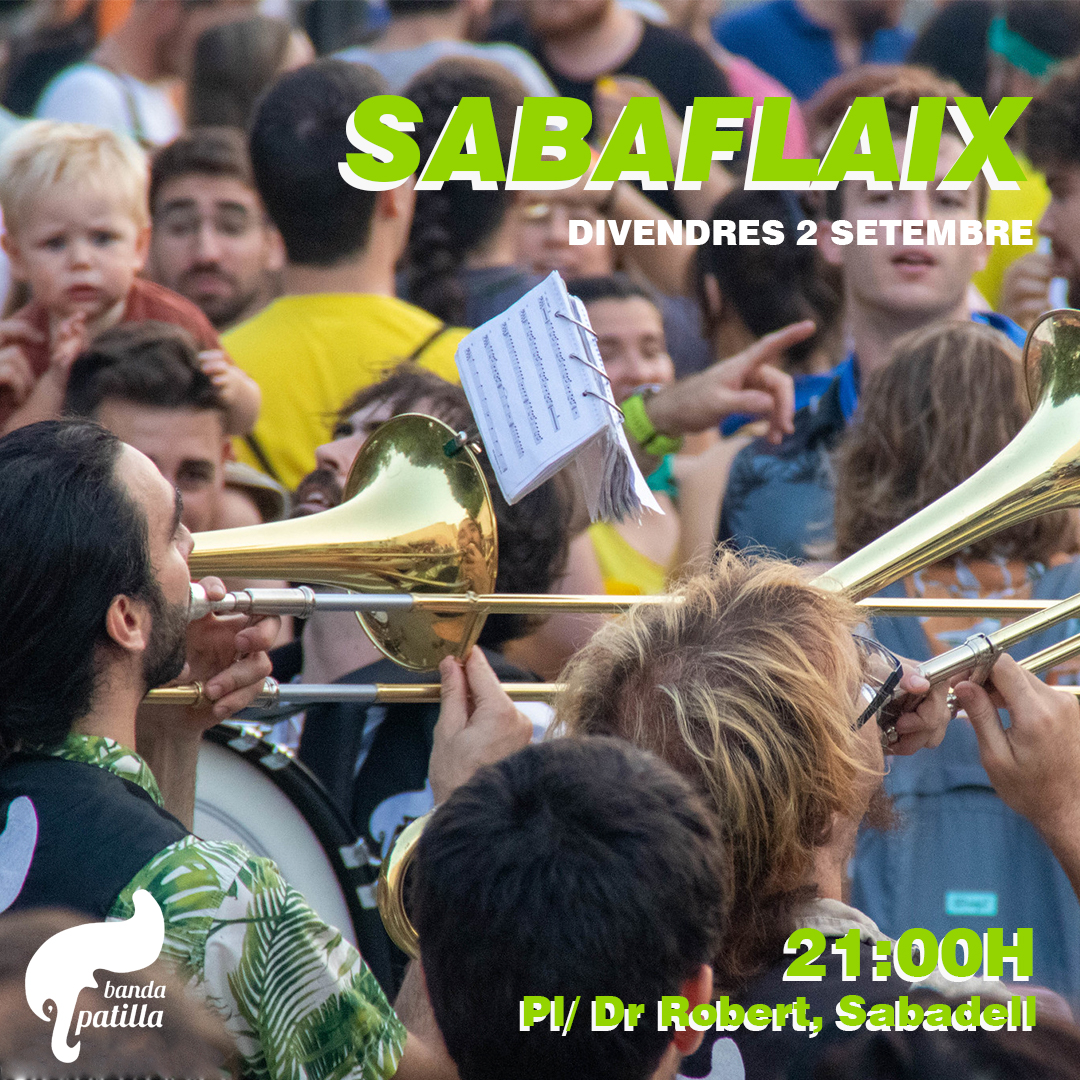 L'estiu encara no ha acabat... Nosaltres seguim amb moltes ganes! Divendres al Sabaflaix! 🎇🎇

📆Divendres 2
⌚21h
📍Pl/ Dr. Robert (SBD) 

contractació via mail📥
📷 @albertespadafotografia

#bandapatilla #tour #concert #xaranga #cultura #música #festa #festamajor #cercavila