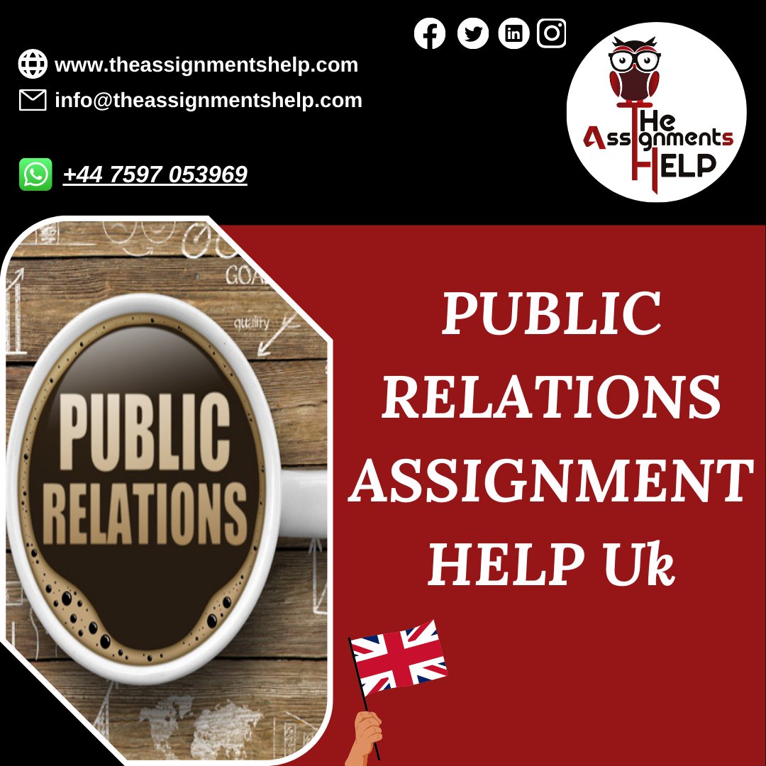 tasignmentshelp's tweet image. Be confident! Because you choose our Public Relations Assignment Help Services.
Order your task now.
#publicrelationsassignment #publicrelationsassignmenthelp #publicrelationshomeworkhelp #assignmenthelp #publicrelationsassignmentexpert #theassignmentshelp