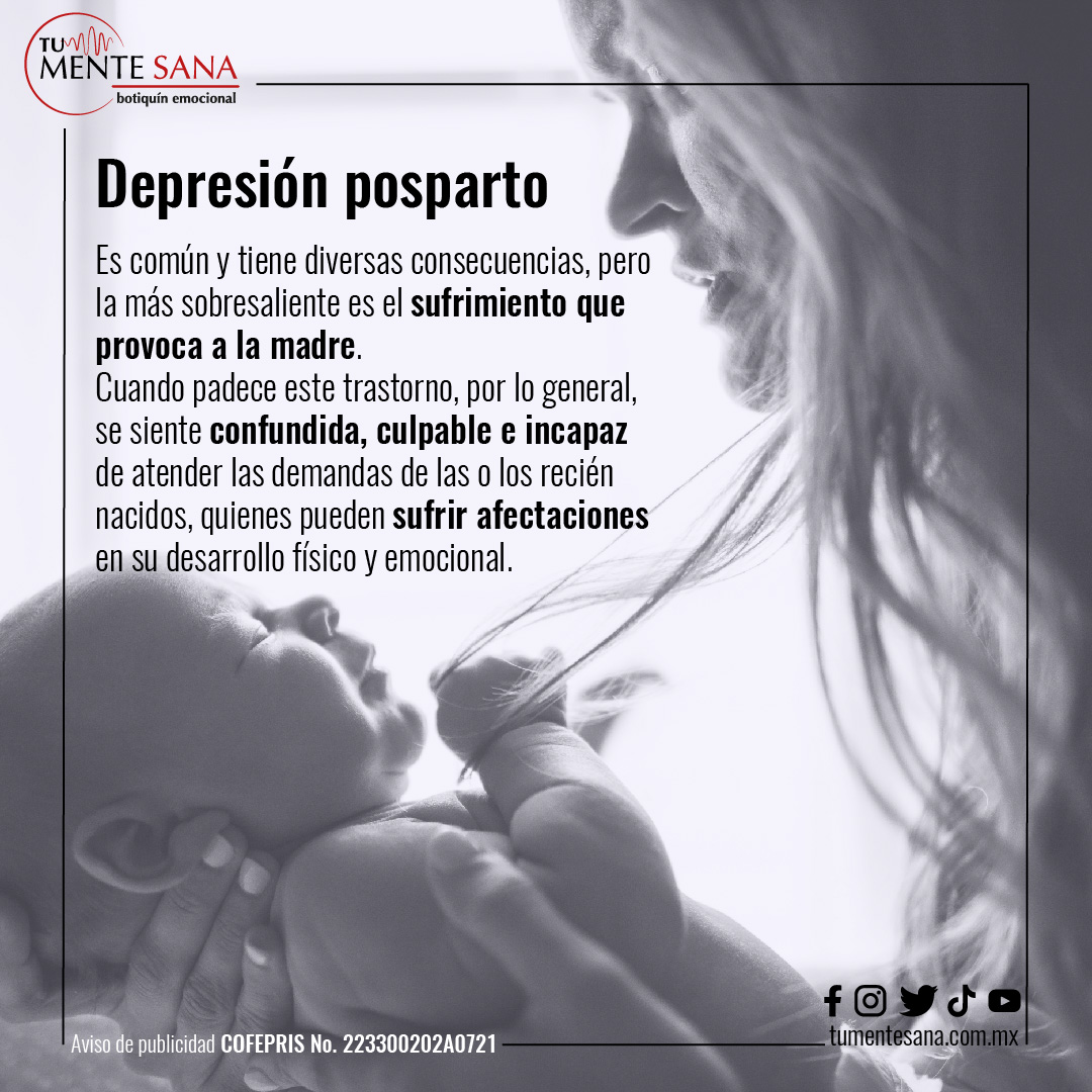tumentesanaOf's tweet photo. La #depresiónposparto 👶🏻 tiene síntomas graves y puede significar un problema para la mamá y el o la recién nacidx 🚨.
Si sospechas que padecen depresión posparto no dudes en acercarte con un especialista de la salud mental 🧠👩🏻‍⚕️👨🏻‍⚕️. https://t.co/BndocofI2N
