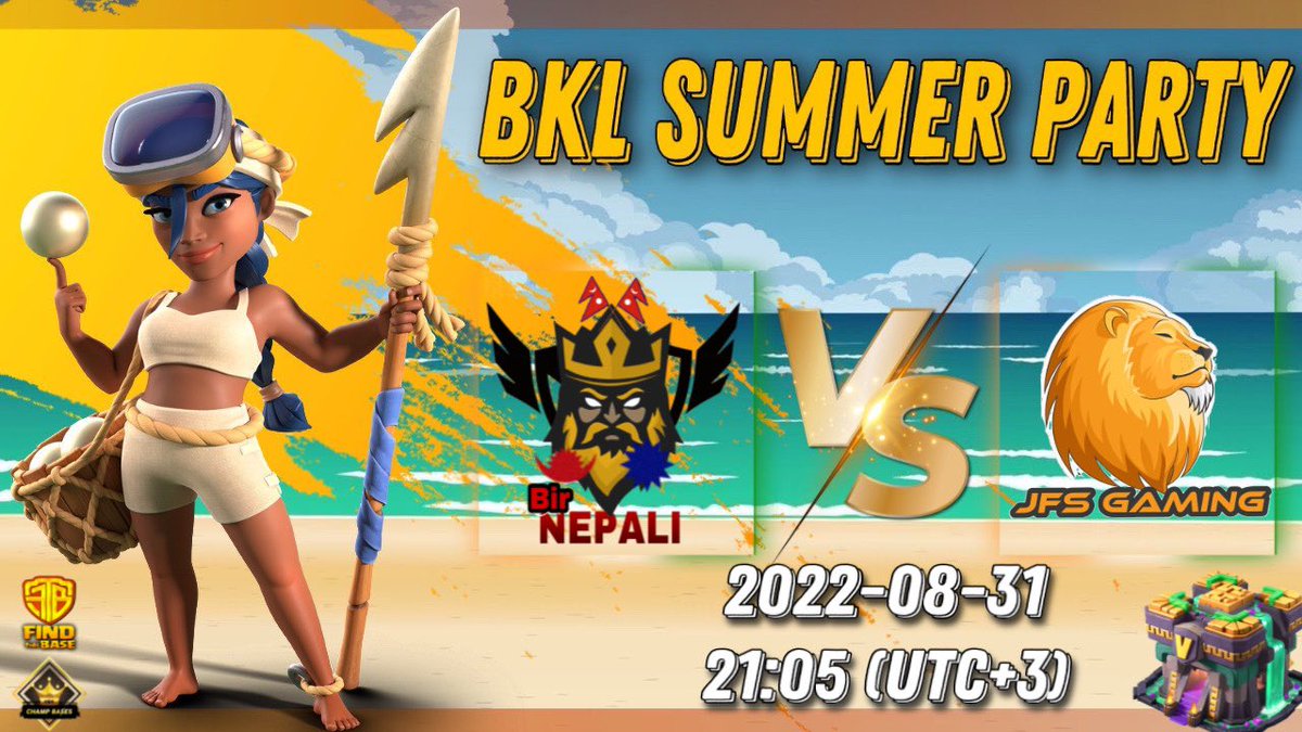 STREAM TODAY
BKL SUMMER PARTY
♦️TH14
⏰21:05 (UTC+3)
 JFS Gaming ⚔️ BIR NEPAL
<a href="/LEXoffi/">LEX</a> 
 🇫🇷 Streamer - twitch.tv/lexgo_tv

#BKL #SummerParty #ClashOfClans #BlitzkriegLeague #streaming #twitchstreamer