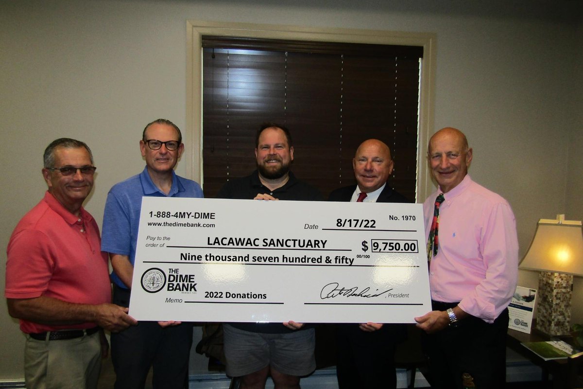 It's Community Corner Wednesday! The Dime Bank recently donated $9,750 to Lacawac Sanctuary to support the nature preserve, environmental education center and biological field station. #PABankersProud