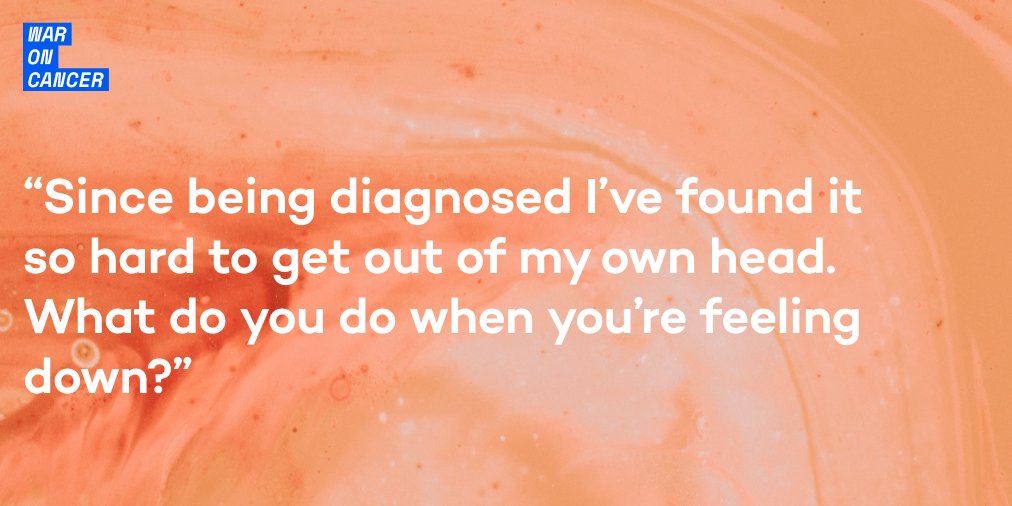 Feeling down? 😔 
Some mood-improving activities as recommended by our community members are:

🚶 Going for a walk
🌳 Spending some time in nature
🤗 Catching up with loved ones
🎶 Listening to music 
🐶 Cuddling our pets

What else would you add to the list? 👇 #WarOnCancer