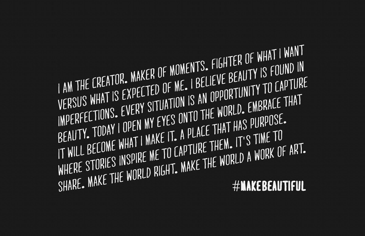 Hipstamatic's tweet photo. Remember when we launched the #MakeBeautiful campaign like a lifetime ago? We we still like this manifesto? https://t.co/RecFrxUVRV