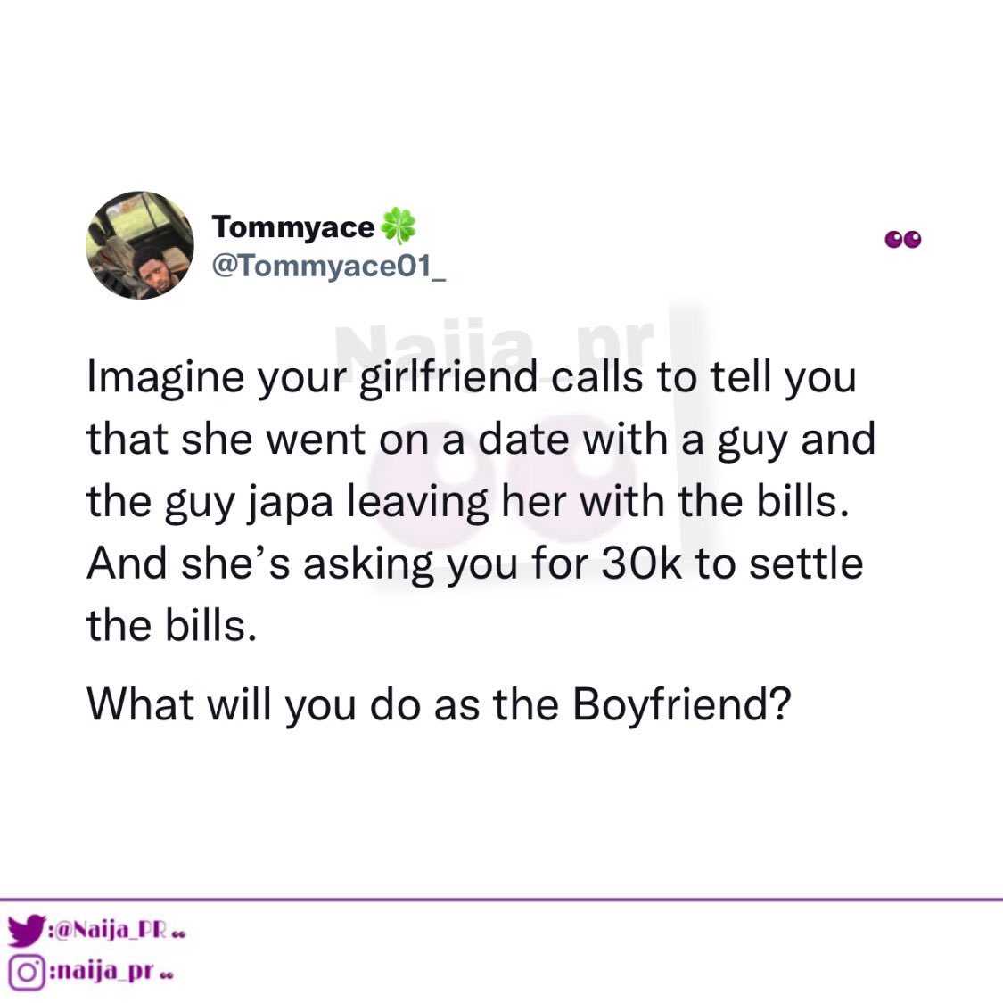Naija_PR's tweet image. What will you do?👀