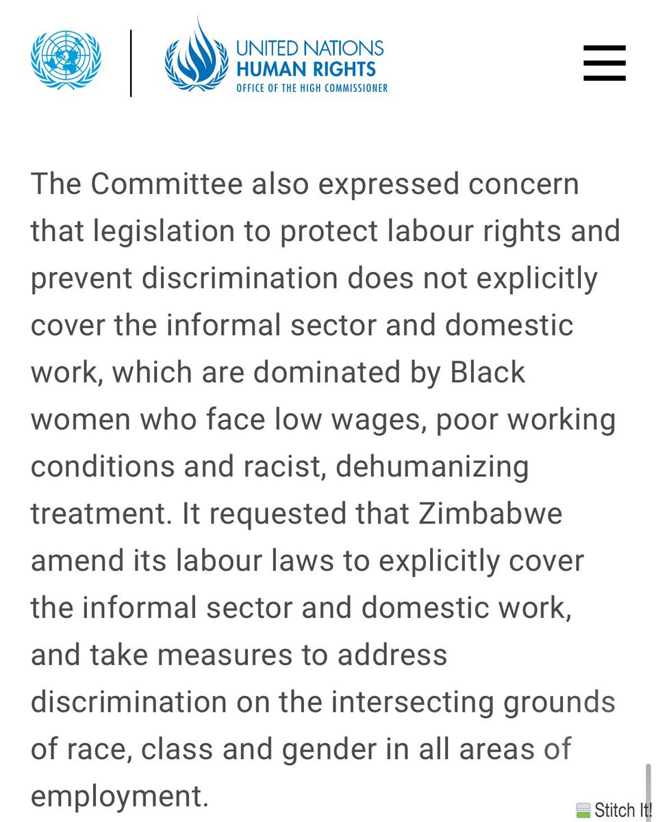 UN Committee on Elimination of Racial Discrimination made findings against Zimbabwe: Says disturbed by reports that Gukurahundi atrocities continue to be source of ethnic tensions Expresses concern that labour legislation does not explicitly cover informal sector 👇🏽 #sabcnews