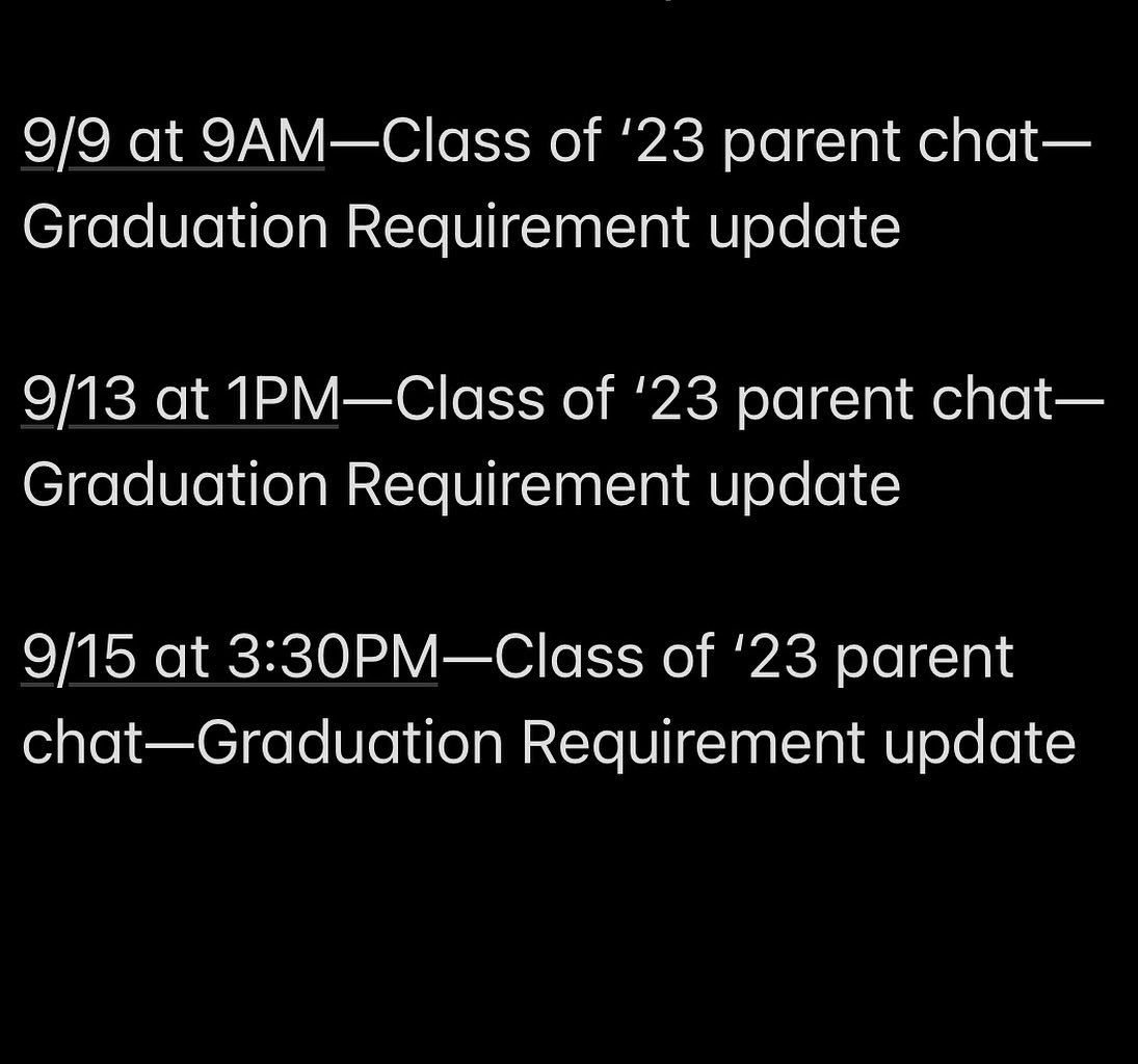 Seniors and Senior Parents/Guardians! Check this out!