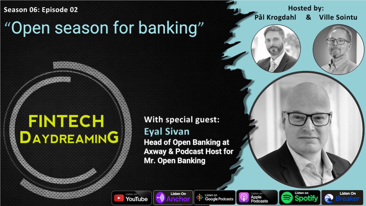 Are you interested in learning more about the #openbanking philosophy, regional comparisons, and a #PSD3 wish list? 

Then don't miss out the new episode of #FintechDaydreaming with Eyal Sivan.

📆 Sept. 1st at 9 am EST
▶️ Join here: bit.ly/3Q8BQjL

#financepodcast
