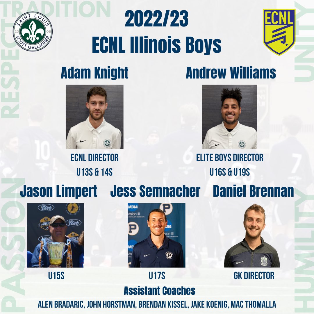 SLSGILSoccer's tweet image. Introducing our ECNL boys staff👏

#ecnl #slsg #tradition