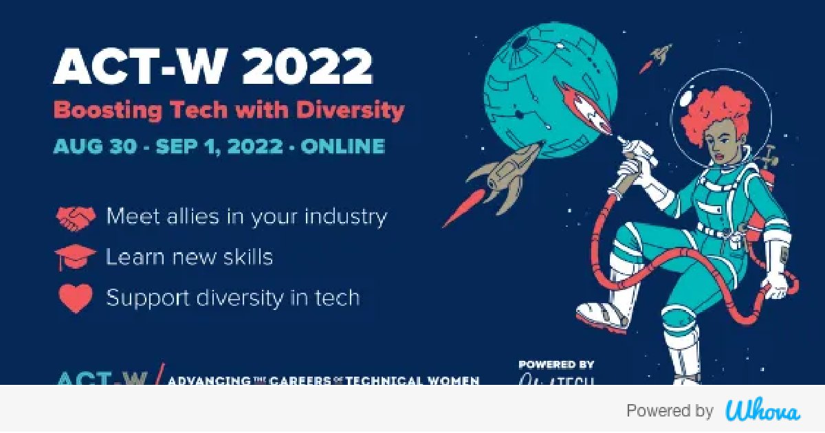 kingcharlie1st's tweet image. Hi! I'm attending ACT-W 2022: Boosting Tech with Diversity. Let's start connecting with each other now. whova.com/whova-event-apโฆ @ChickTechorg #actw2022,#boostingtechwithdiversity,#chicktech