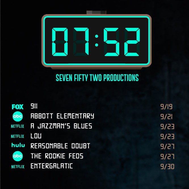 We love highlighting and supporting Black creatives! Here’s what we are watching in September! Save the dates!🎬 #752pm #BlackTV #BlackWriters #Movies