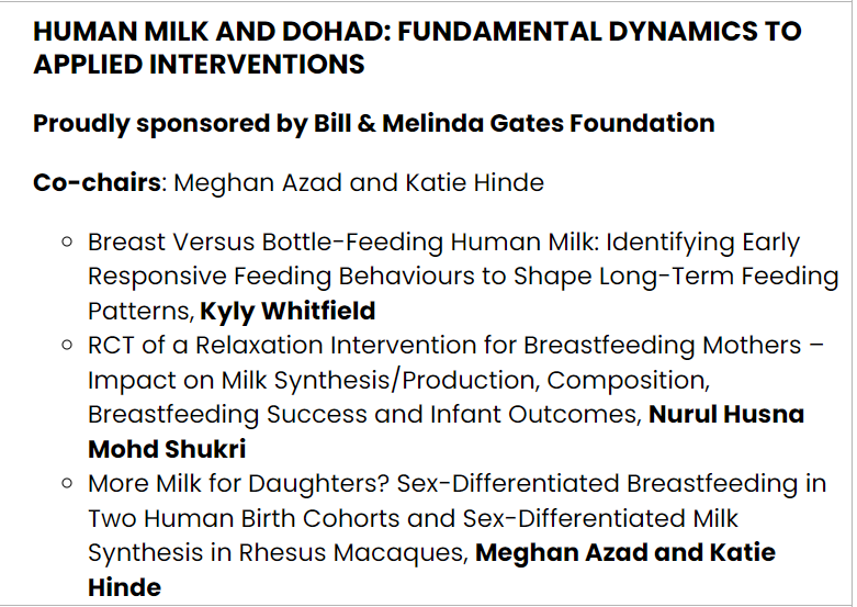 MeghanAzad's tweet photo. TODAY!
Join us at 1pm for the best [#humanmilk 😉] session of the #DOHaD2022 conference! https://t.co/FFZ8twrypP