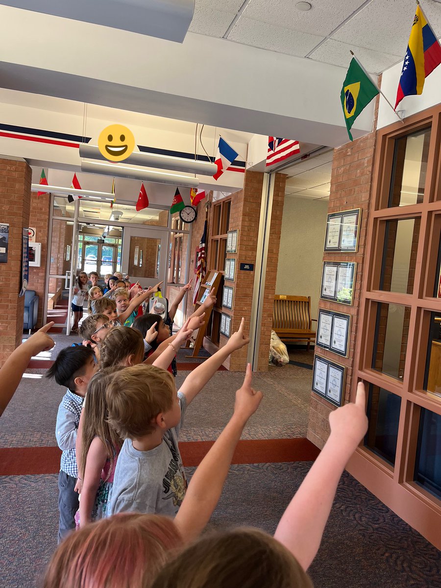 We’ve been reading a book called Pelé. It’s about a Brazilian soccer player who worked really hard to play in the World Cup. The kids were so excited to spot the Brazilian flag in the front office!