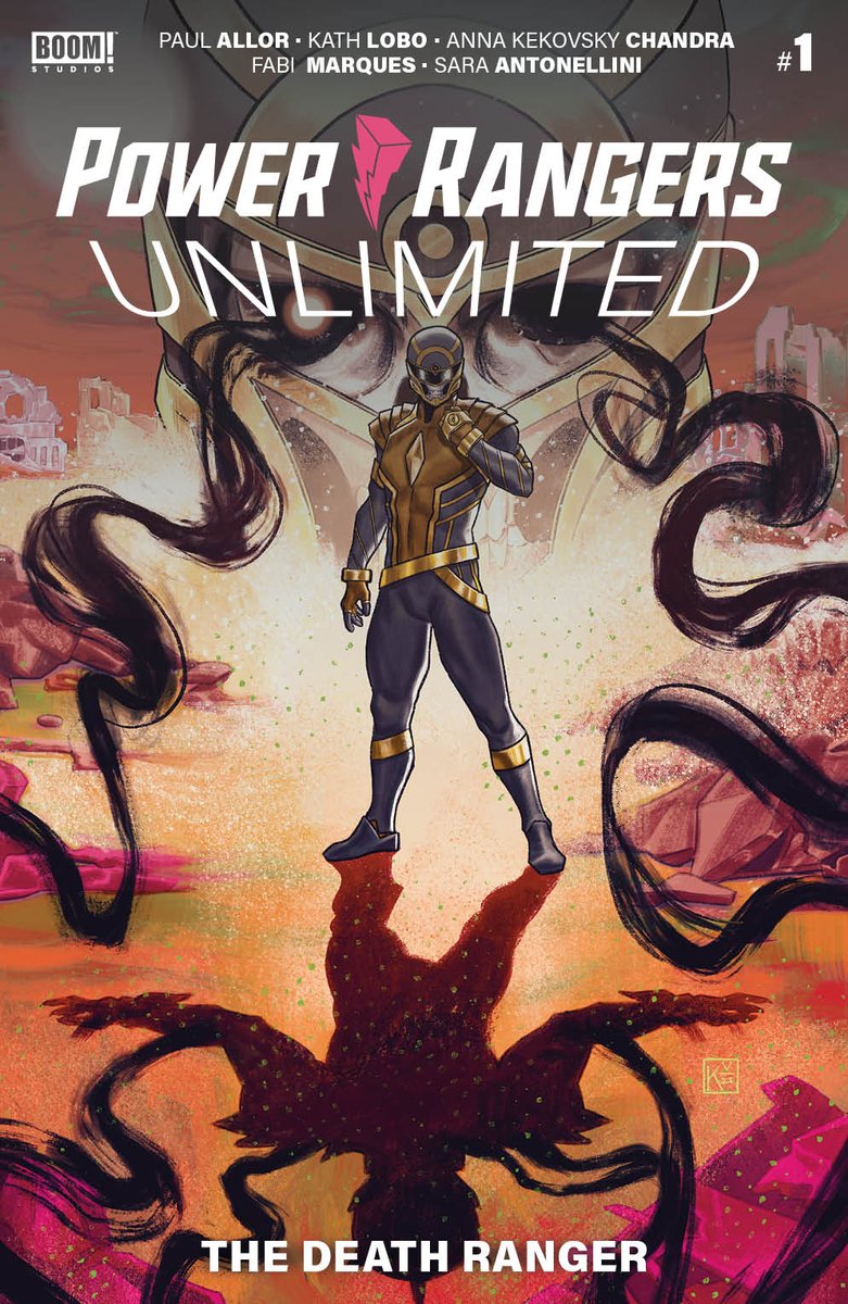 boomstudios's tweet photo. It’s here!! Continue the #ChargeTo100 with POWER RANGERS UNLIMITED: THE DEATH RANGER #1, available in comic shops TODAY!

W: @PaulAllor
A: @KathLobo @mrkekovsky
C: @porrafabizinha @AntonelliniSara Sharon Marino
L: @eDukeDW
C1: @kvalerio_art
#MMPR #DeathRanger #BoomStudios https://t.co/3HgPLXtild