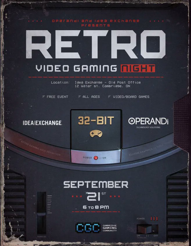 Hope to see you all at our next retro gaming night at the Idea Exchange - Old Post Office, Wed Sept 21st, 6-8pm! All ages are welcome! This is a free event #freeevent #discoverOPo #ideaExchange #cbridge #kwawesome @IdeaXchng