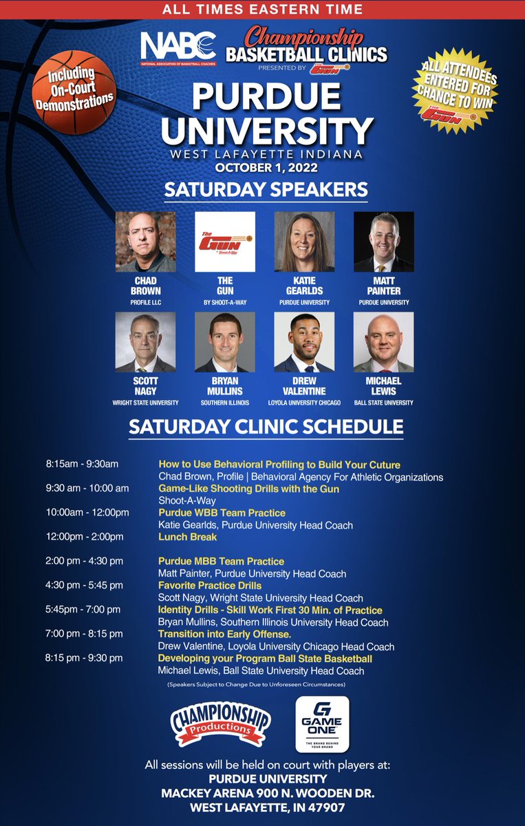 Coach_Osborn's tweet photo. One of the more incredible lineups I’ve seen in a long time! Join me for the NABC Clinic at Mackey all weekend starting 9/30. If you can hang for the final speaker Sunday, maybe we can grab some lunch and talk hoops! 

Register before 9/23 for early discount https://t.co/fiBgKNvV3y