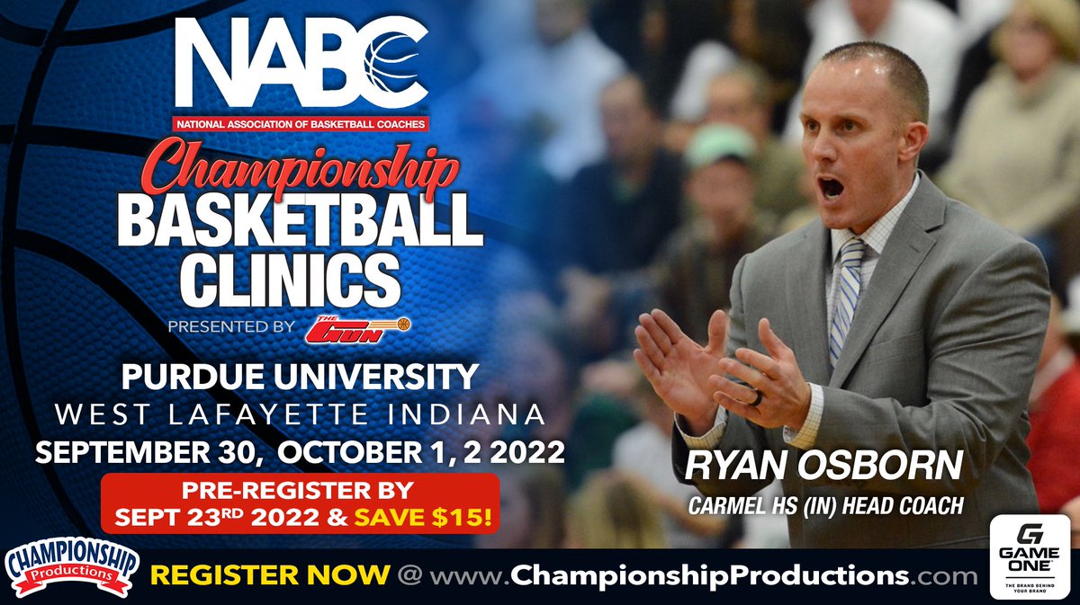 Coach_Osborn's tweet photo. One of the more incredible lineups I’ve seen in a long time! Join me for the NABC Clinic at Mackey all weekend starting 9/30. If you can hang for the final speaker Sunday, maybe we can grab some lunch and talk hoops! 

Register before 9/23 for early discount https://t.co/fiBgKNvV3y