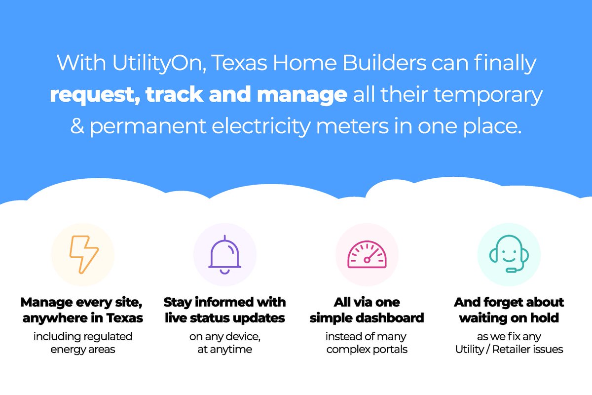 jercel00's tweet image. UtilityOn has launched a FREE app for Builders that will save them time and money on their temp and perm connections.
Builders no longer have to call the Regulated OR Deregulated Utility or Retailer to order an ESID, request service or find out why they didn't get connected.