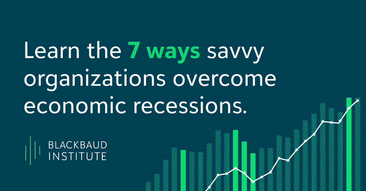 Check out #BlackbaudInstitute's new guide on recession-proofing your organization. We pulled data from past recessions to help you prepare! blkb.co/3e2YE7n