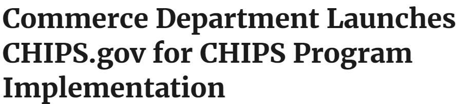 collaboratewins's tweet photo. New website, https://t.co/zwx8JkYlq3, developed to be a central hub for all information related to the implementation, priorities, timelines, requirements and funding of the #CHIPS Act. #semiconductor #cluster #IIJA https://t.co/5qbfaldjfF https://t.co/6lA4mbnlXO