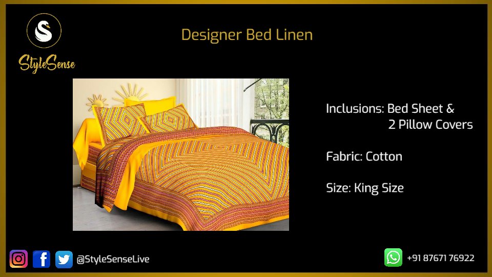 StyleSenseLive's tweet photo. Your home is a reflection of your style. Craft it with #StyleSense Designer Bed Linen.

DM/Whatsapp for more info. 

#homefurnishings #homedecor #gifting https://t.co/LK49SRdEkn