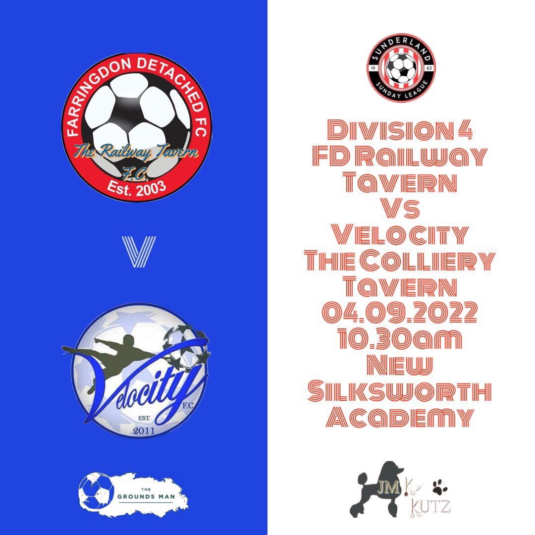 Sunday 4th September @ 10:30am 
Home game vs Velocity The Colliery Tavern

Looking to continue our unbeaten start to the season! 🔵🔴

#sundayleague #grassrootsfootball #utrt