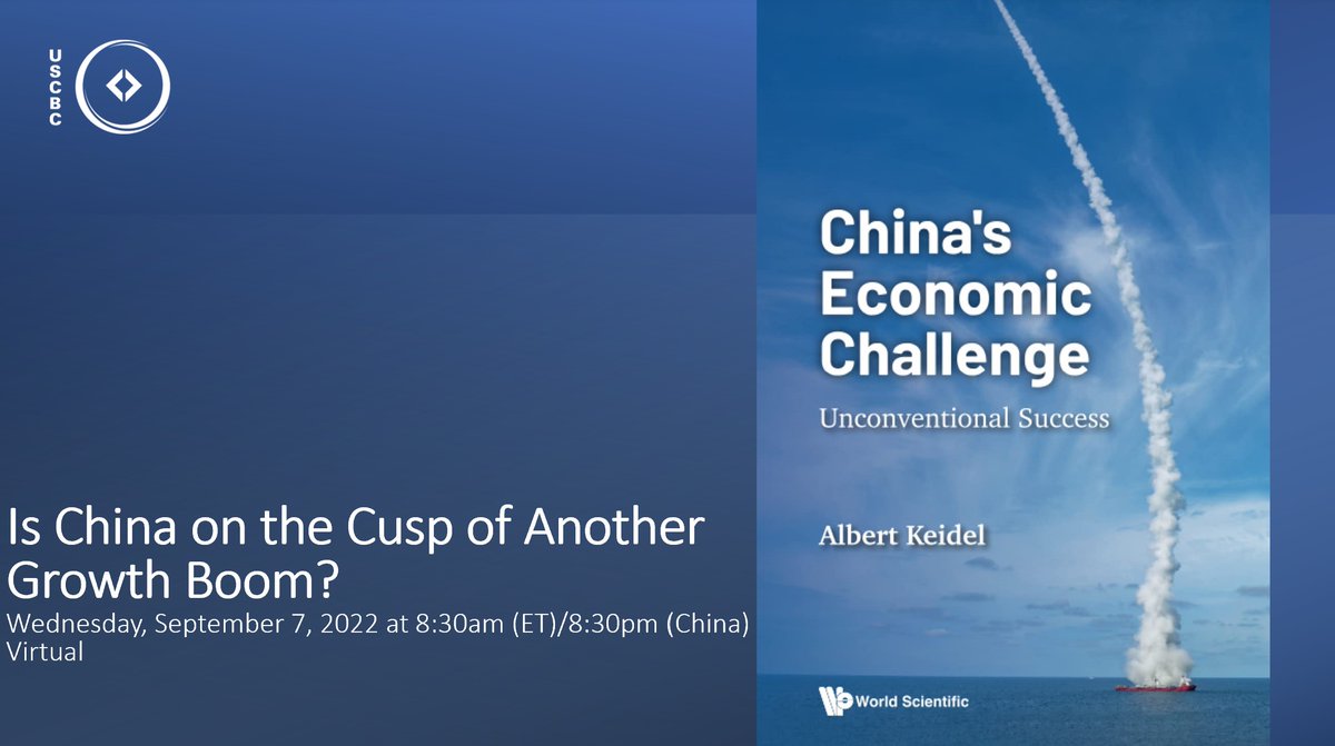 worldscientific's tweet image. Is China on the cusp of another growth boom? Join our author Albert Keidel @ElliottSchoolGW and @USChinaBusiness Pres Craig Allen for a discussion of the outlook and its implications for US business &amp;amp; overall US-China relations. #chinesecomics #authortalk uschina.org/events/china-c…