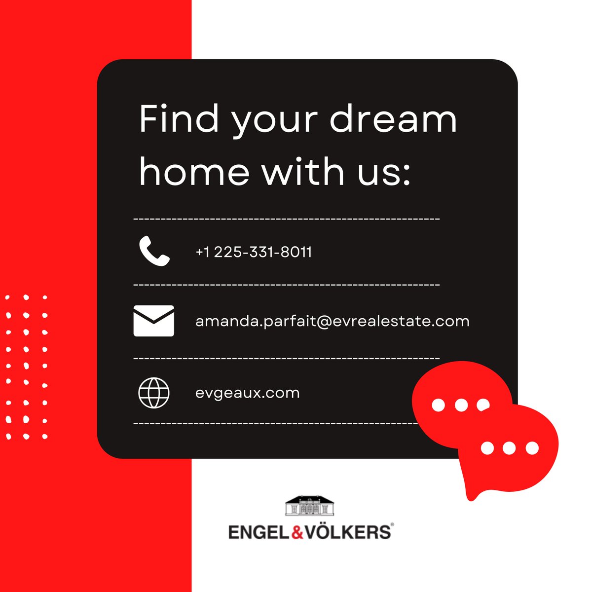 evlafayette's tweet photo. Are you ready to find your dream home? Contact us and finally say "I just found my dream home". 🏠🔐

#EngelVoelkers #EVLafayette #RealEstate #HomeBuying #Dreamhome https://t.co/Of8GimoIoZ