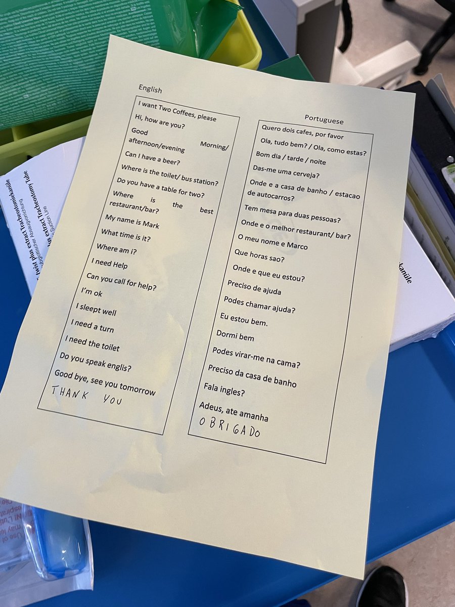 hendyl2001's tweet image. Todays rehab activities @icu_portsmouth @PHU_NHS , one of our long stay rehab legends  has been using his time to learn Portuguese with one of our Portuguese nurses. What a pair of #rehablegend so lucky to have an international nursing team #fabteam