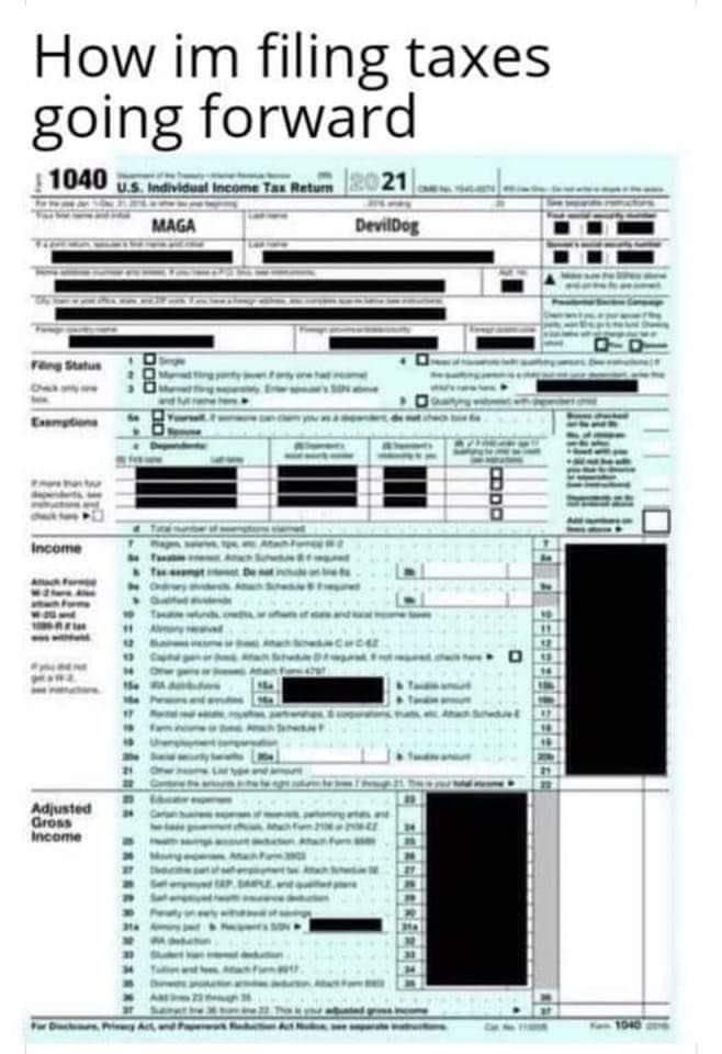 How I’m going to file my taxes next year! #Redacted #MarALagoFBIRaid #MAGARepublicans #FJB #HunterBidensLaptop