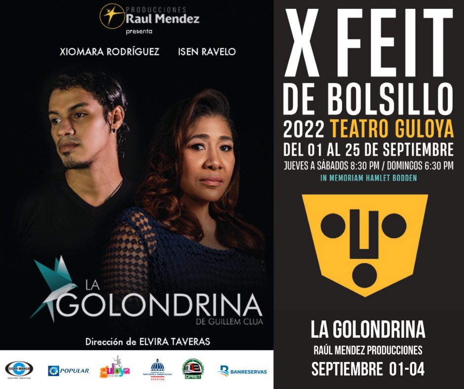 subsecretariaf1's tweet photo. 🕡Jueves, viernes y sábados 8:30 pm y domingos a las 6:30 pm
📍 Sala Otto Coro del @teatroguloya ubicado en la calle Arzobispo Portes 205, (entre Hostos y 19 de Marzo) en la Ciudad Colonial.
🎫 ENTRADA GENERAL RD$1,000
🎫 ESTUDIANTES, ADULTOS MAYORES Y DISCAPACIDAD RD$500.00 https://t.co/QbdcK83mER
