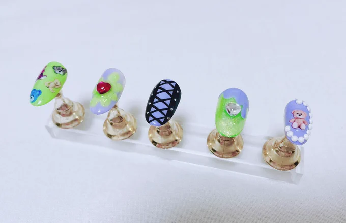 妹オーダーネイルの試作 パーツ足りんかった 