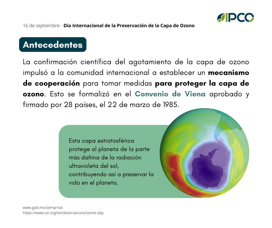 ImplanColima's tweet photo. Hoy celebramos el #DíaInternacionaldelaPreservacióndelaCapadeOzono entérate de qué se trata 👇🏼 https://t.co/WfXBKkOfwa