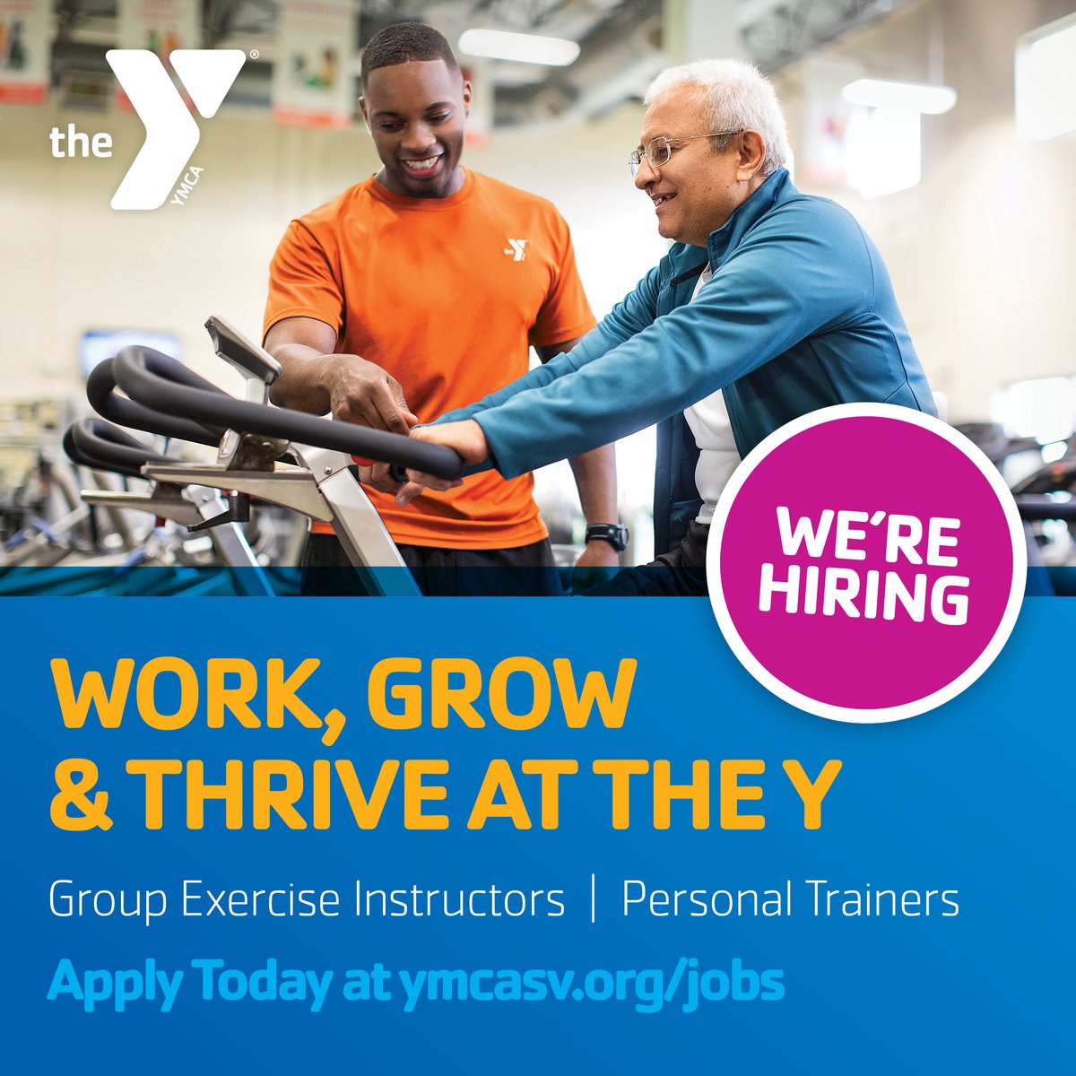 Is fitness your passion? Discover a job that lets you share your energy and passion with others. Come join the Y team! ymcasv.org/jobs