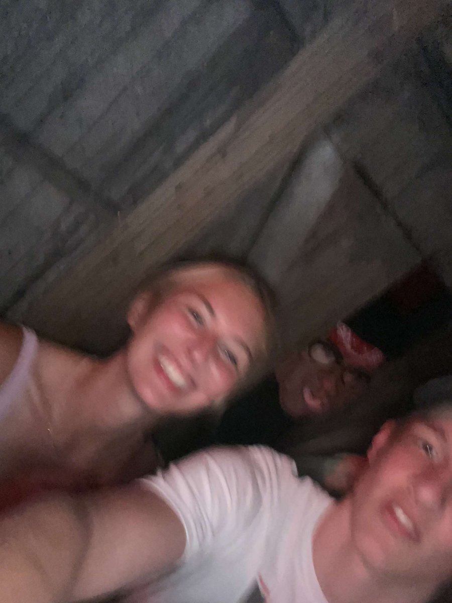 WinhawkBand's tweet photo. We have made it! First things first: take a selfie with a person in the haunted house! https://t.co/JPMG9652LT