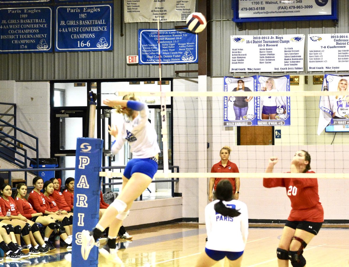 Paris's Brailey Forst goes for the kill shot Tuesday night in the Eagles win over Green Forest.

Photo by Jim Best
<a href="/residentnewsnet/">ResidentNewsNetwork</a> 
<a href="/ARPrepSports/">Arkansas Prep Sports</a> 
<a href="/D1Uncommitted/">Anthony Edwards</a> 
@ArkansasTechVB