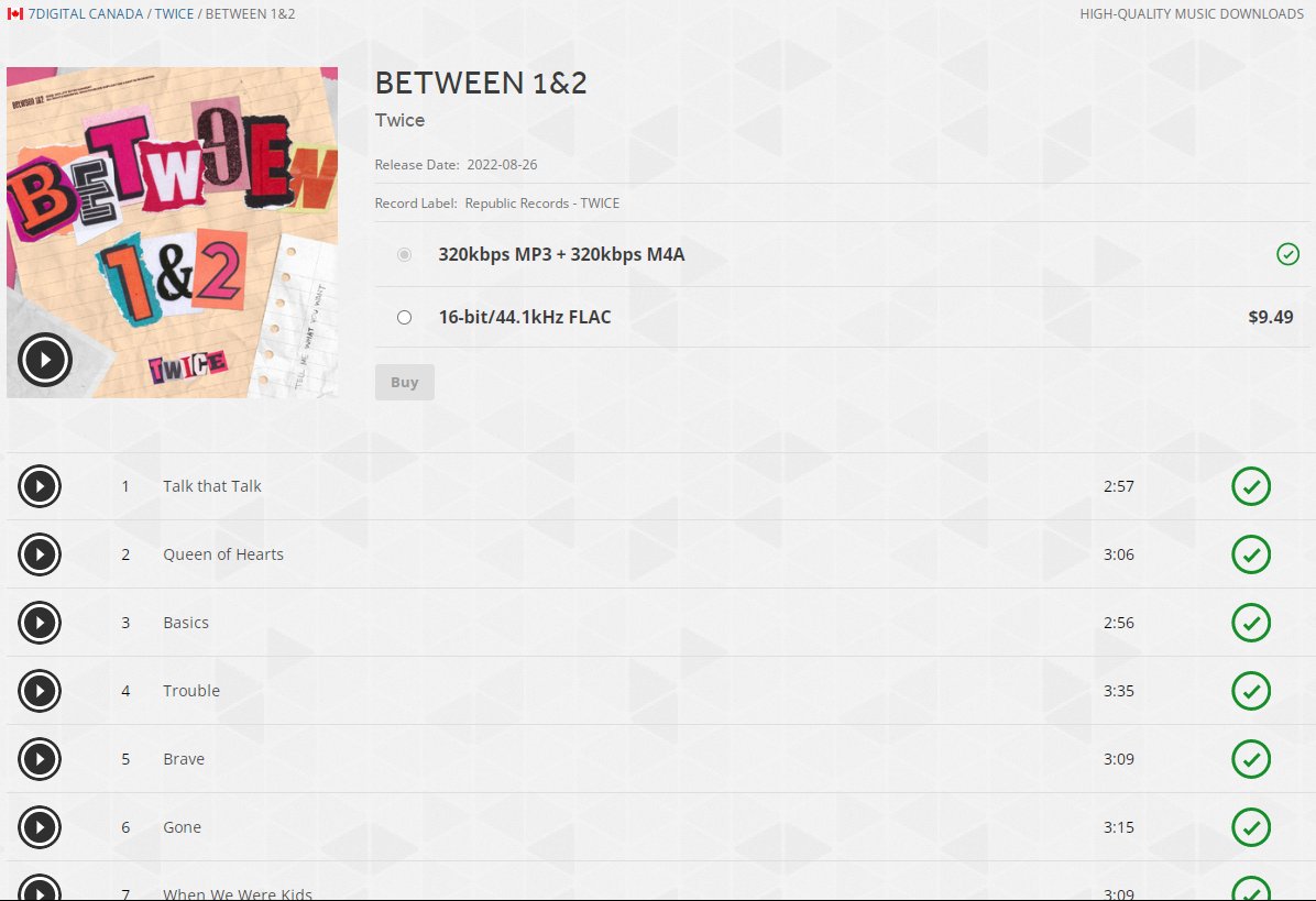alloftwice's tweet photo. just made my purchase 😌

I bought each track (7) separately once, then TTT 3x with 3 other emails which counts as 1 album unit since it's 10 track from the same album.

Don't forget to DOWNLOAD! https://t.co/UPEVtvkeH4