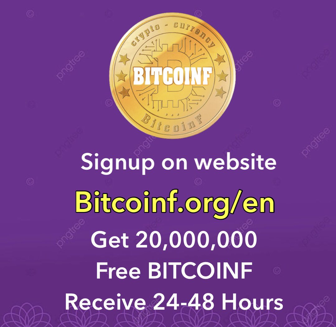 Do Registration right now to get 20,000,000 Free BITCOINF. (1 BITCOINF = 0,00004 $ used to exchange of goods &amp; Service) . Together We Create Value for BITCOINF. #Bitcoin #BItcoinf #BitcoinFuture