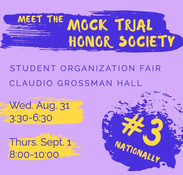That’s right, MTHS will be at the WCL Student Organization Fair! Come visit us to learn all about our team, our program, and our history of excellence. Can’t wait to see you!