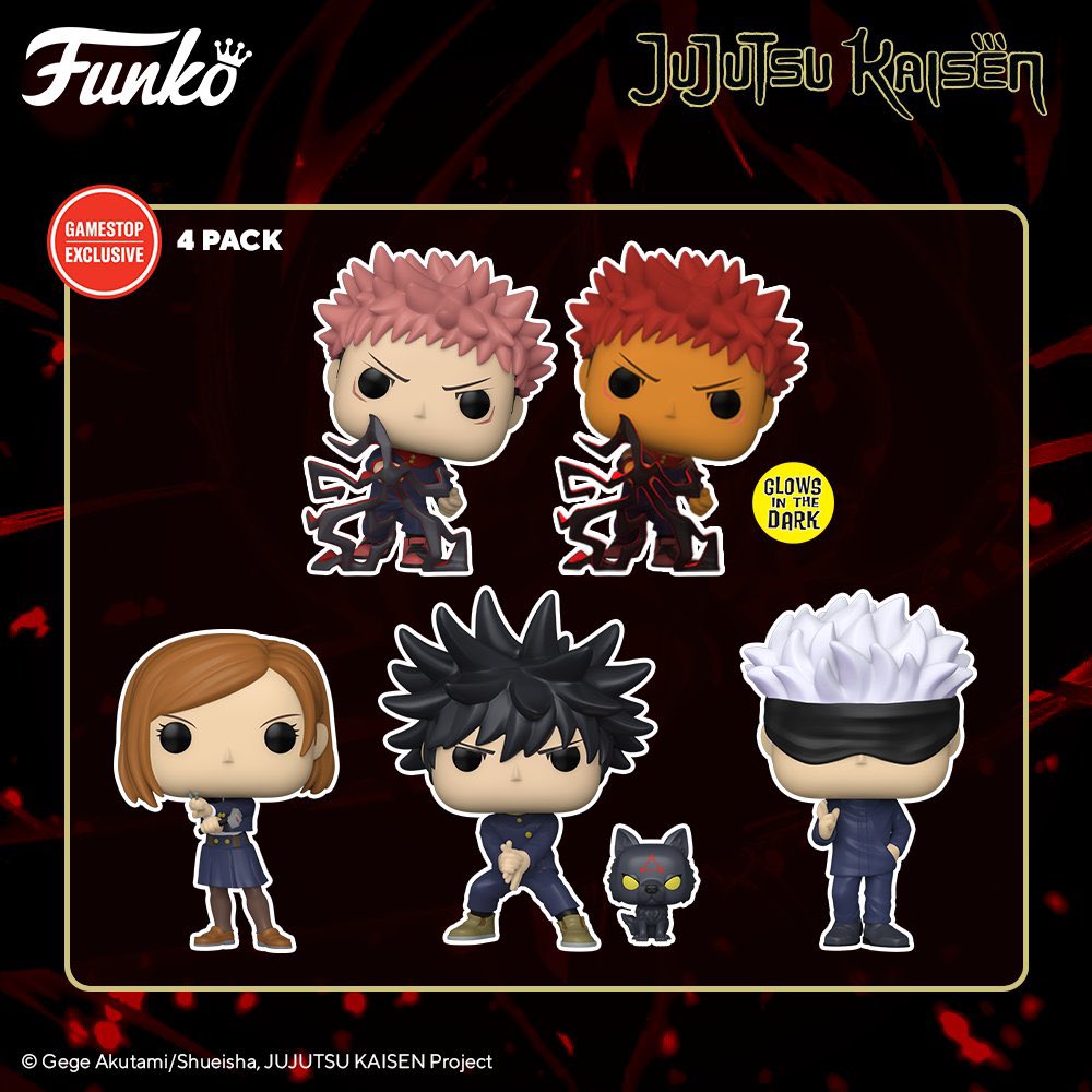 DisTrackers on X: Preorder Now: GameStop exclusive Jujutsu Kaisen 4-pack  with Glow Itadori! #Ad #JujutsuKaisen #Funko .    / X