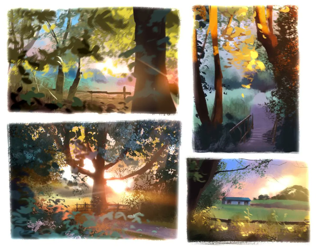 The sunset the other evening on my walk was just too gorgeous for words! The soft pastel colours in the sky and the vibrant Amber glow of the sun were just incredible. The flowers and leaves looked like they were glowing! I had to try and capture the feeling
#pleinair #painting