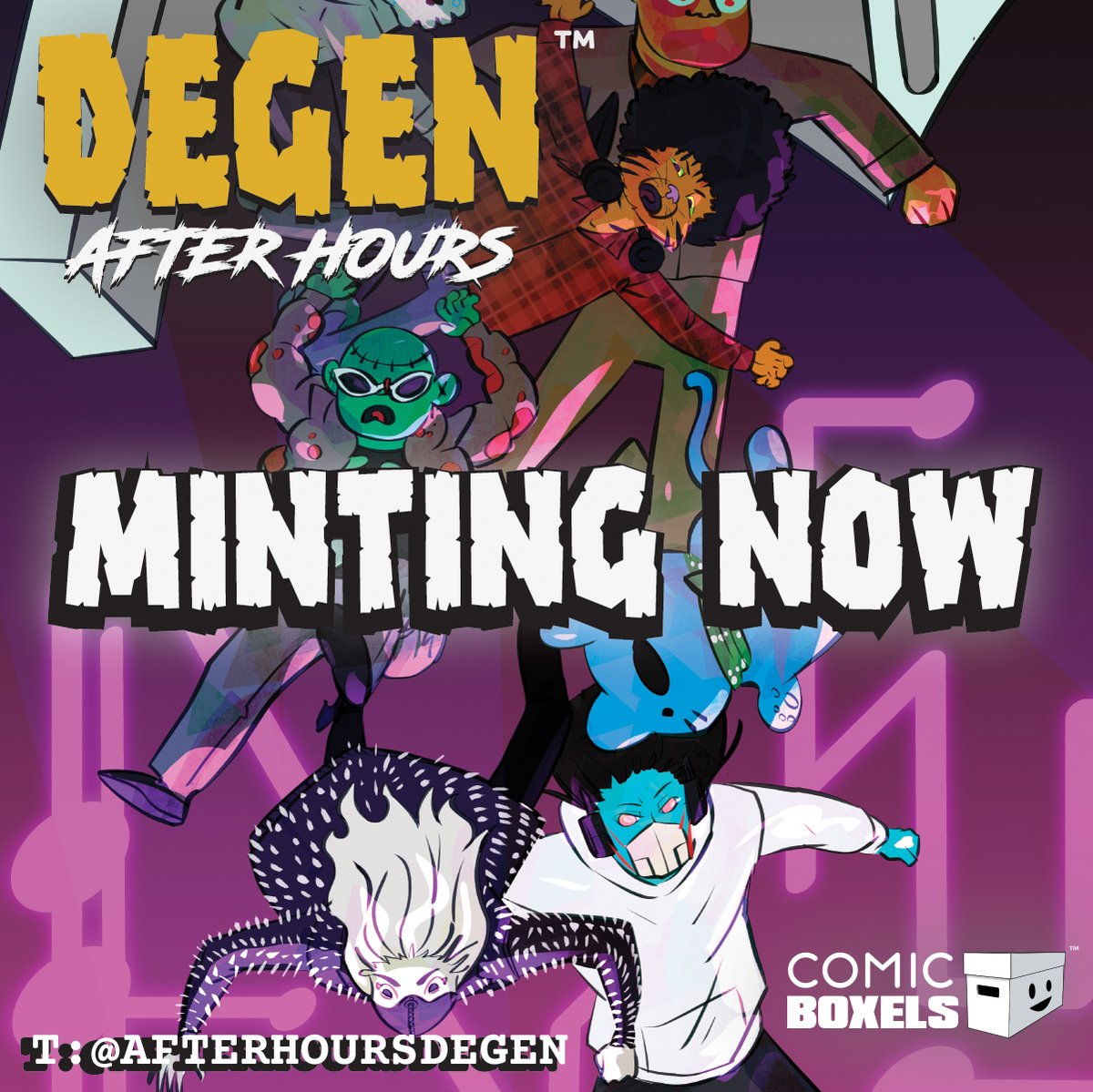 MINTING IS LIVE! Go read the comic - for free! And mint your favorite panels. 😎 comicboxels.com/mint/degen