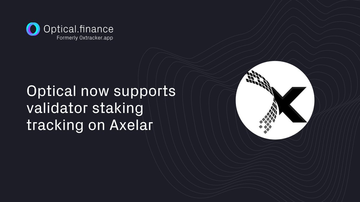 Optical Finance (Formerly 0xtracker.app) tweet media