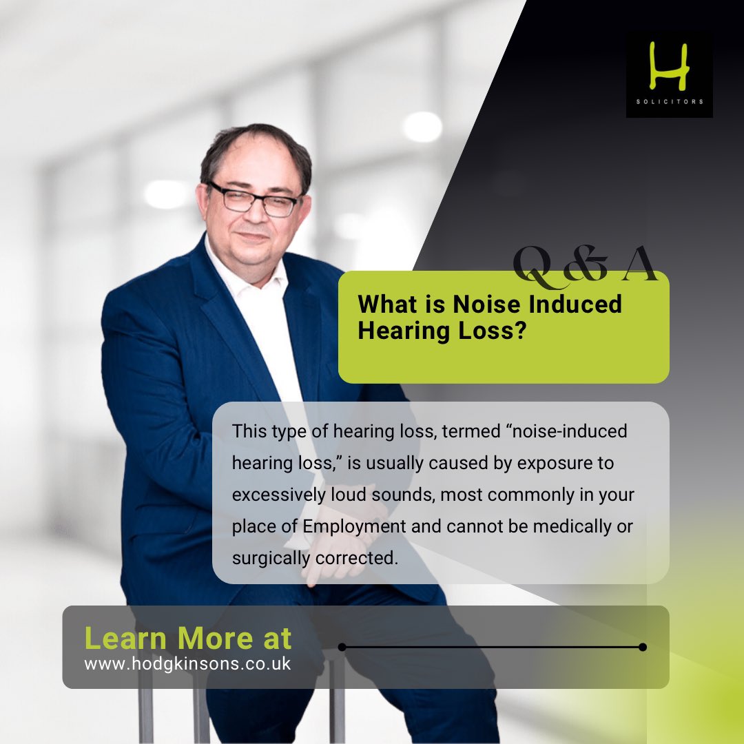 Q&amp;A time with Industrial Disease Solicitor, Richard Scott. 

What is Noise induced Hearing Loss and might you be suffering from it? 

If you have experienced noise induced hearing loss as a result of negligence, contact us on 01754 897150 or submit a contact form online.