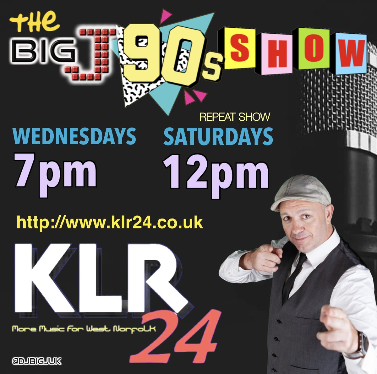 DJBigJUK's tweet photo. #TheBigJ90sShow on @Klr24radio today at 7pm 🎶🎵
#DJBigJUK #KLR24 #90s #90sMusic #Norfolk #90sRadio #90sradioshow https://t.co/PnOsOH34fT