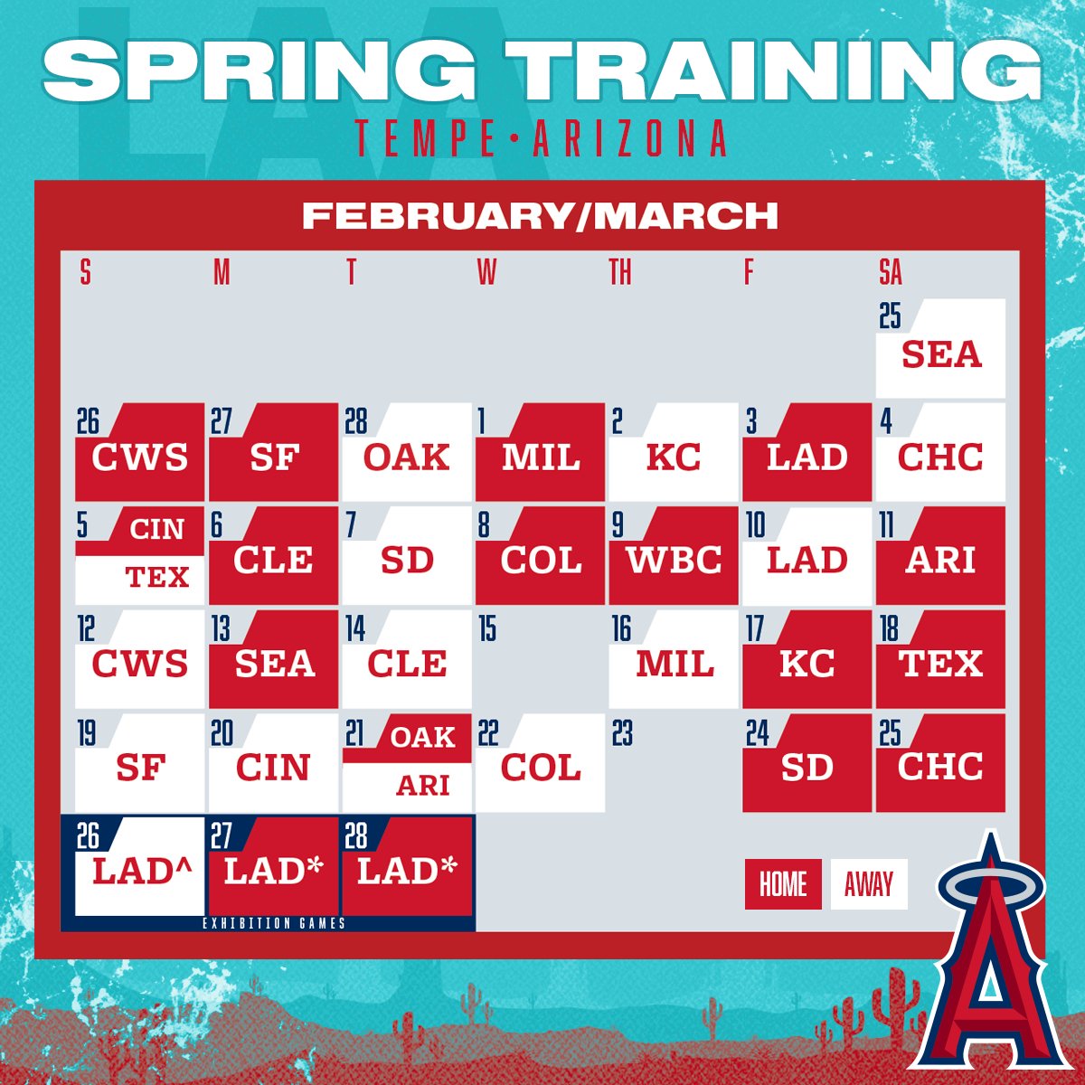 Los Angeles Angels on Twitter: "Our 2023 #LAASpring schedule is here! 🌵