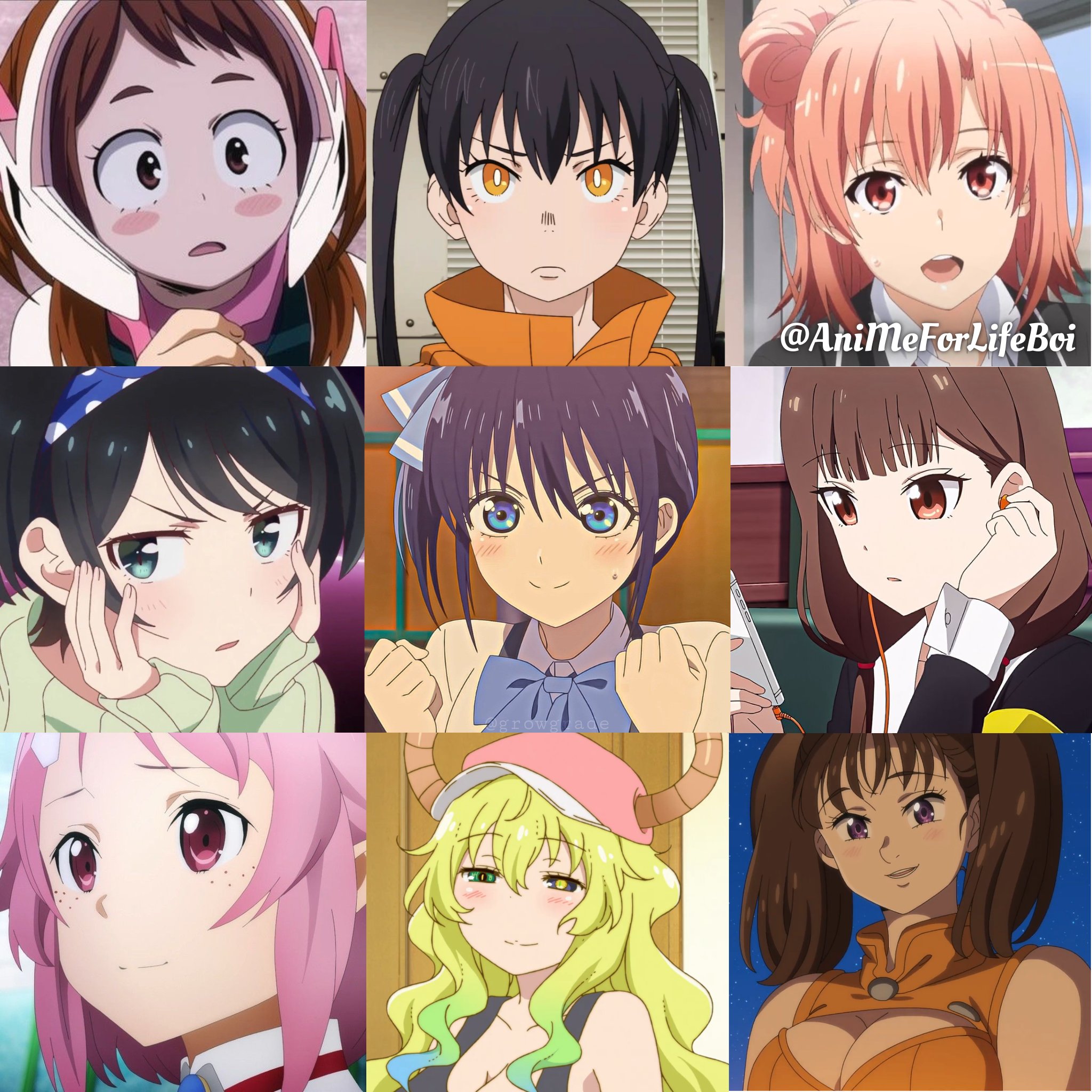 The five types of anime waifus : r/animecirclejerk